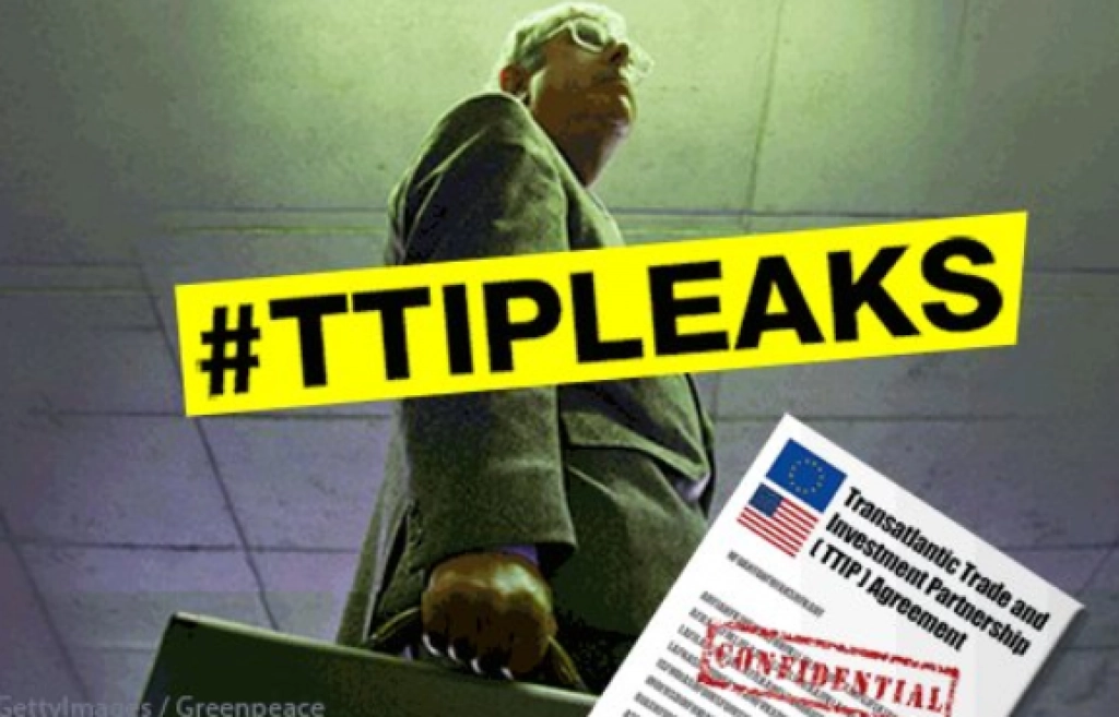 TTIP, la posizione negoziale segreta americana svelata da Greenpeace